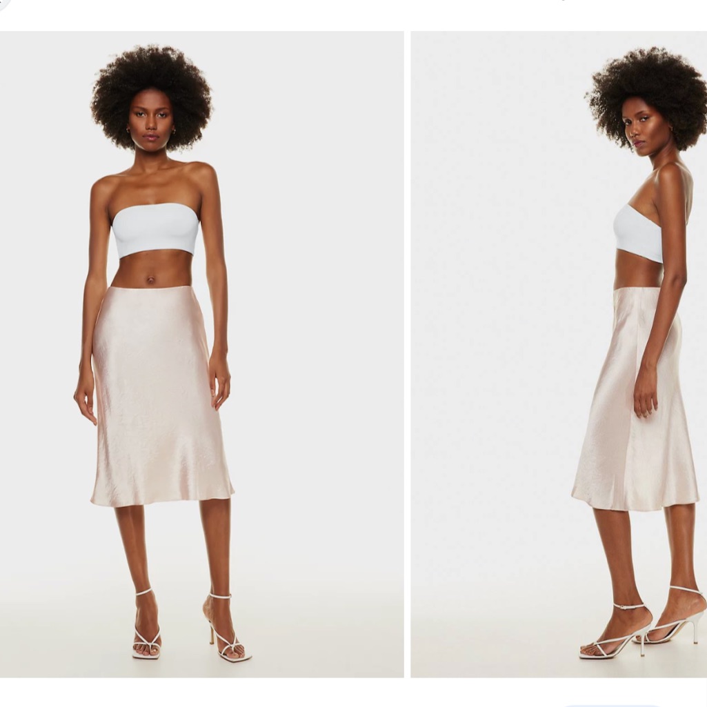 Babaton Slip Midi Skirt (Color: Denude)